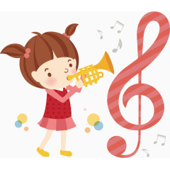 演奏乐器的女孩