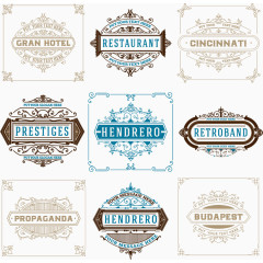 多款矢量欧式花纹边框