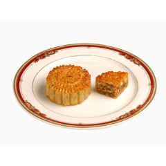 盘子月饼素材
