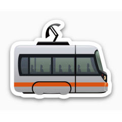 手绘卡通装饰素材班车