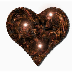 魔幻巧克力色爱心