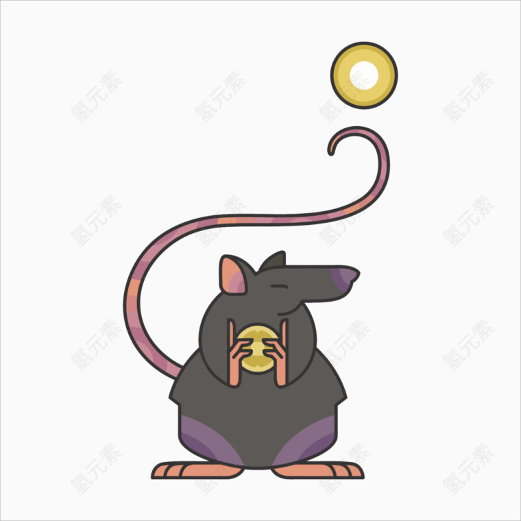 矢量十二生肖之鼠