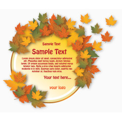 矢量秋天枫叶主题框
