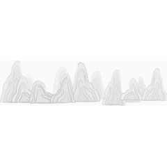 中国风水墨山水装饰图案