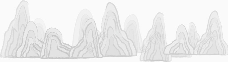 中国风水墨山水装饰图案