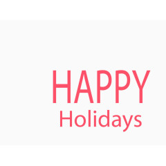 矢量红色英文快乐假期艺术字