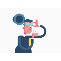 认真看手机的人