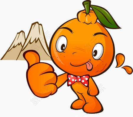 竖大拇指的橘子