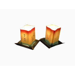 方形河灯图片素材