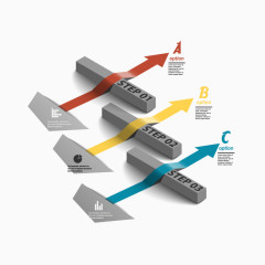 矢量ppt目录指引信息图