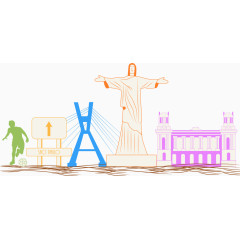 矢量巴西基督像