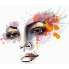 矢量创意油画人物图