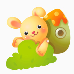 彩色小兔子素材