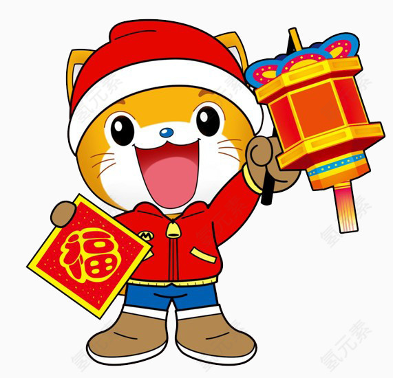 春节猫咪素材