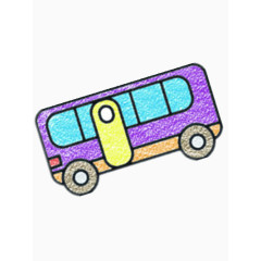 紫色的大公交图片