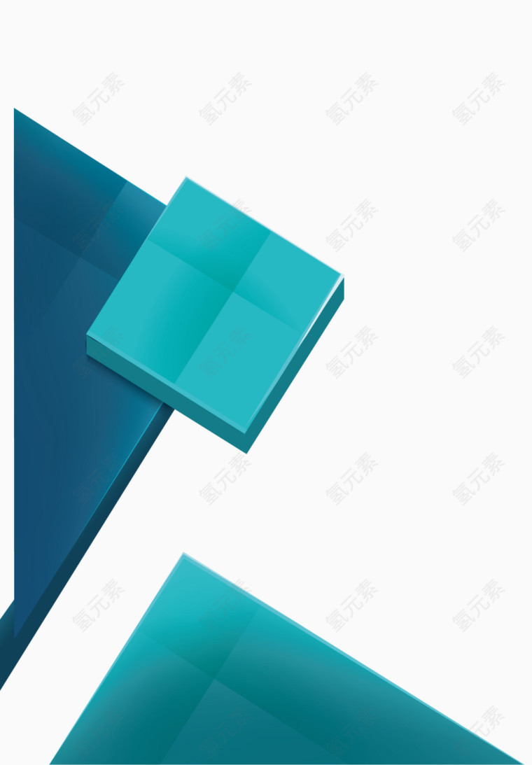 矢量蓝色方块封面