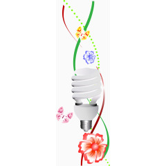 矢量手绘节能灯