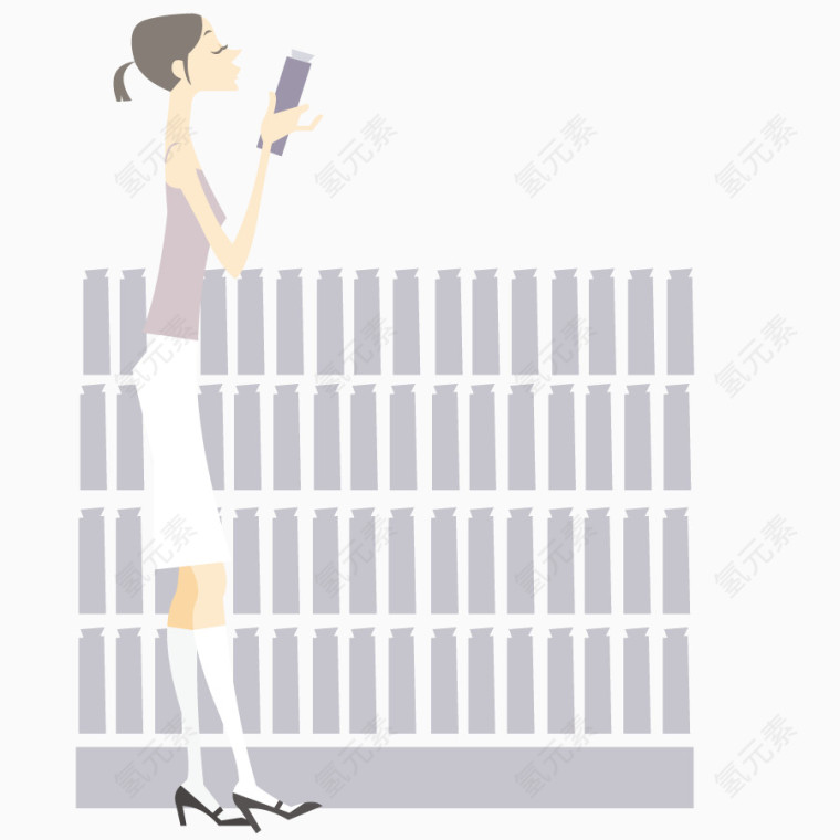 矢量场景人物女孩