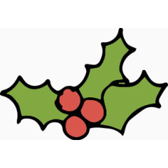 矢量冬季卡通红果三