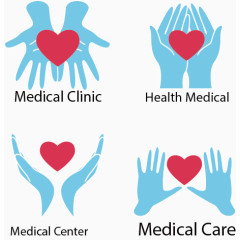 矢量手绘手捧爱心