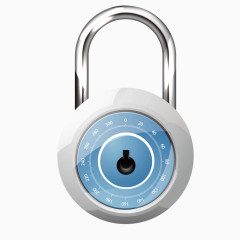 灰色圆形密码锁具