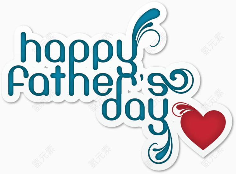 欧式父亲节矢量元素