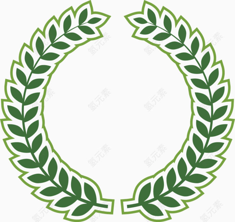 绿色橄榄枝边框