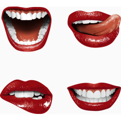 矢量女性性感嘴唇