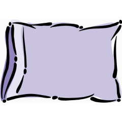 卡通紫色枕头矢量