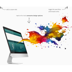 苹果电脑彩色喷溅