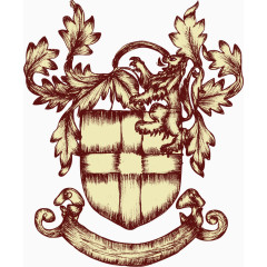 手绘草图纹章的盾牌