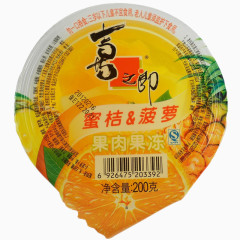 菠萝果肉果冻