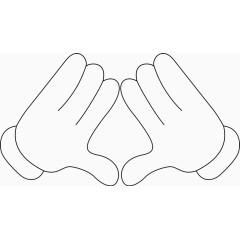 卡通打开的双手