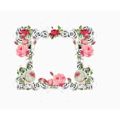婚庆玫瑰花边框