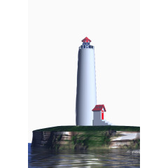 白色灯塔效果图