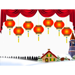 冬天海报雪景模板