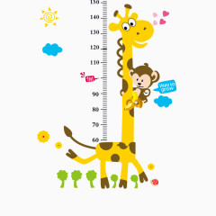 卡通量身高贴纸魔法