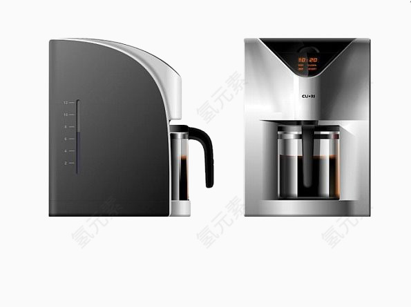 侧面正面咖啡机