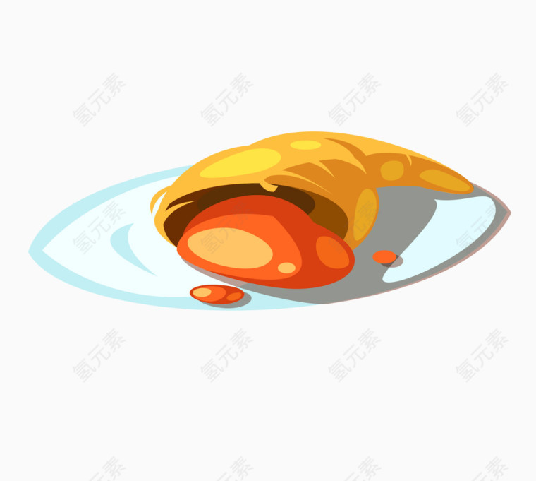 金黄色的美味的鸡腿