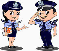 两个卡通警察