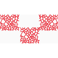 矢量创意设计红色窗花背景图