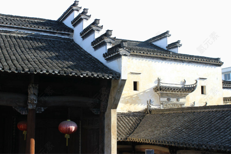 马头墙建筑装饰设计免抠免费下载