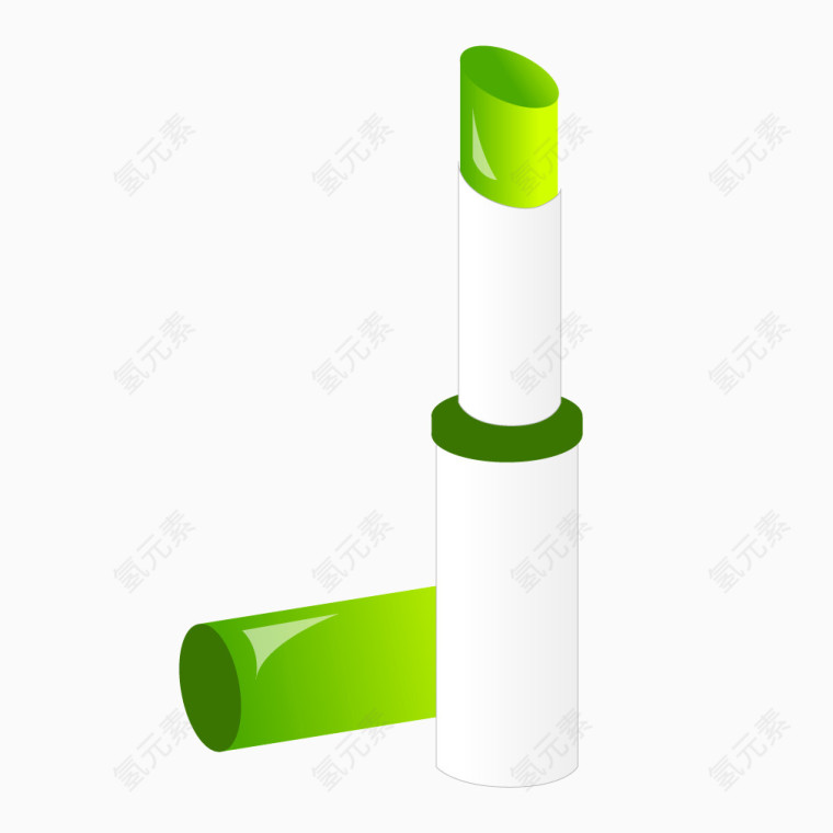 绿色渐变化妆品口红