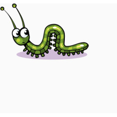 卡通毛毛虫触角