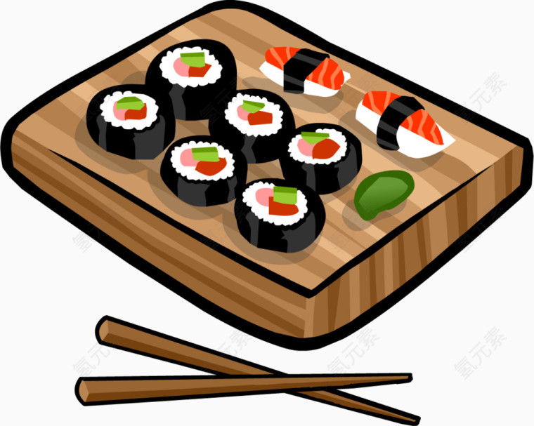 手绘日式料理