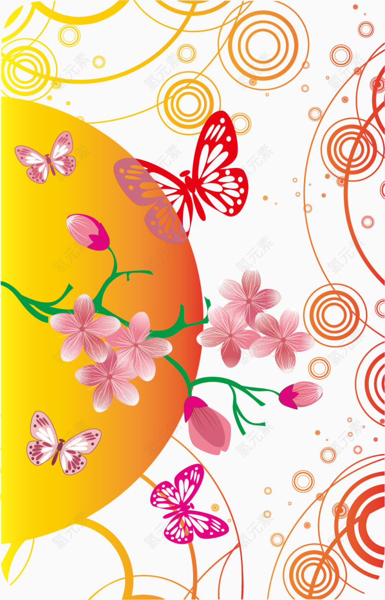 樱花底纹