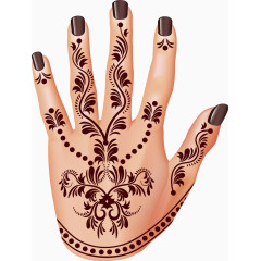 纹身手掌手绘元素