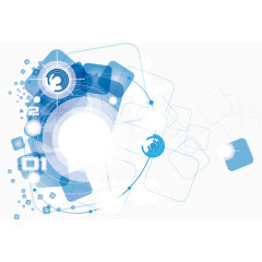 蓝色科技几何圈圈