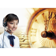 语音客服时钟背景