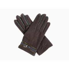 紫色女士保暖手套